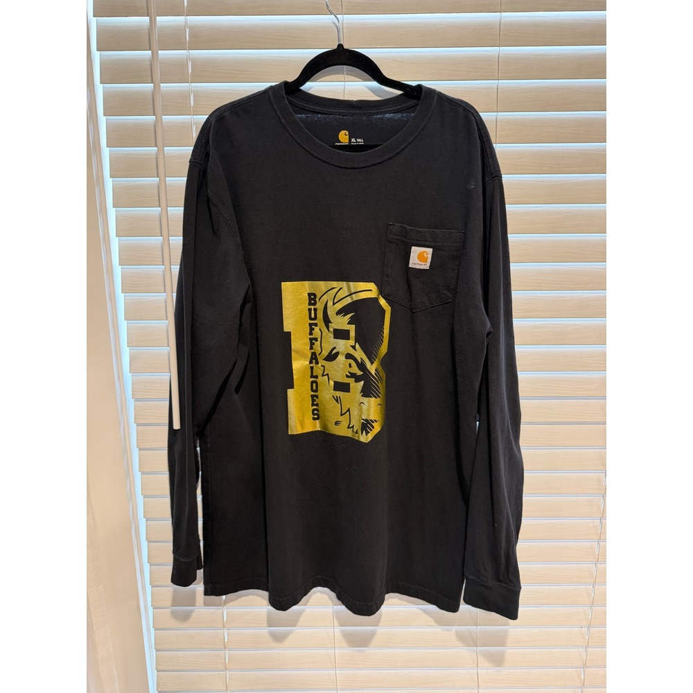 Carhartt XLT T Shirt Black Colorado Buffalos Graphic Pocket Tee Mens